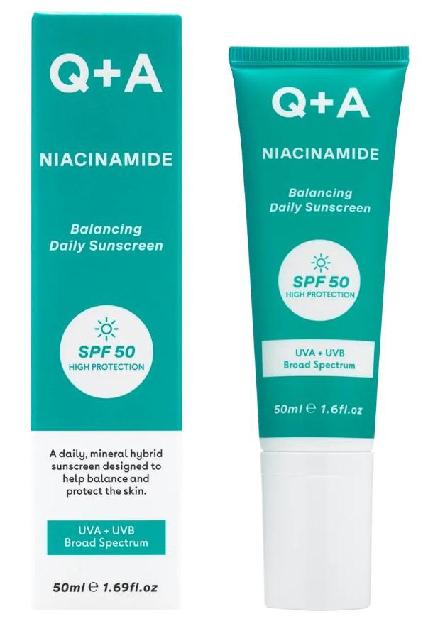 Крем для обличчя Q+A Niacinamide Balancing Daily Sunscreen сонцезахисний, що балансує, 50 мл - фото 3