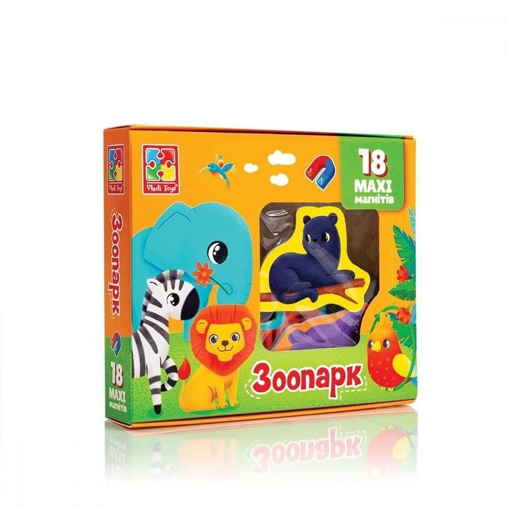 Набір дитячий Vladi Toys Магніти Дикі тварини 18х3х16 см (VT3106-25)