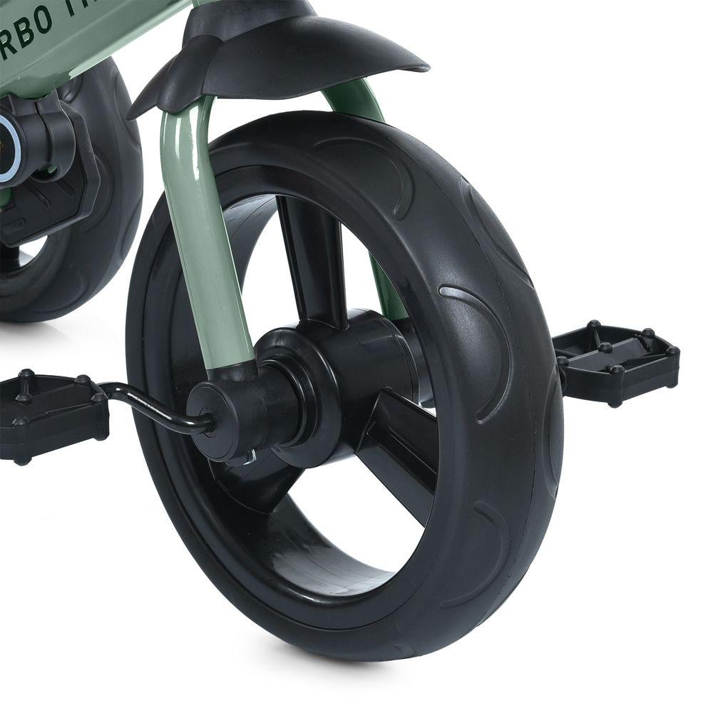Велосипед триколісний Turbo Trike MT 1001-1 з батьківською ручкою і поворотним сидінням Зелений - фото 9