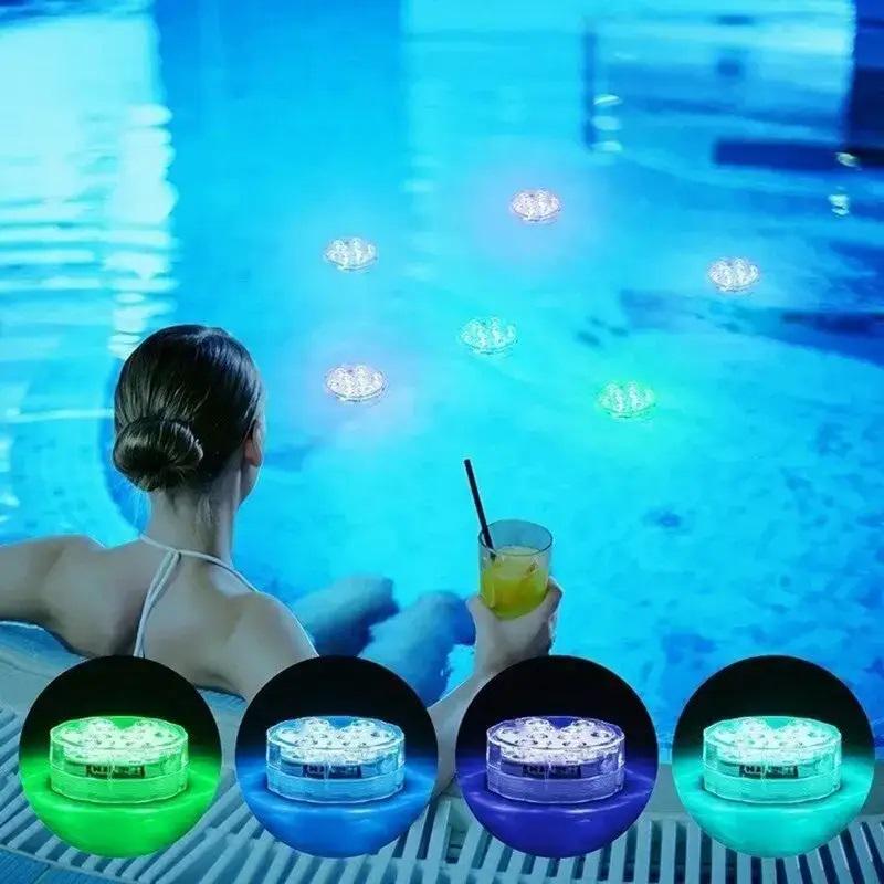 Лампа для бассейна светодиодная декоративная с водонепроницаемым пультом линзовый прожектор (2079257701) - фото 2