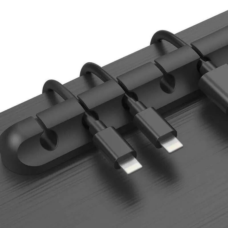 Органайзер для проводов и зарядок силиконовый 5 отделений Черный (D-0054) - фото 5 Органайзер для проводов и зарядок силиконовый 5 отделений Черный (D-0054) - фото 5