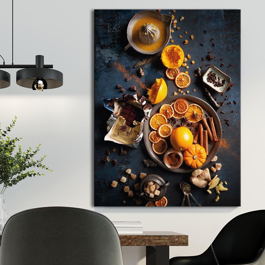 Картина для интерьера Апельсин и шоколад 107x80 см (P0478)