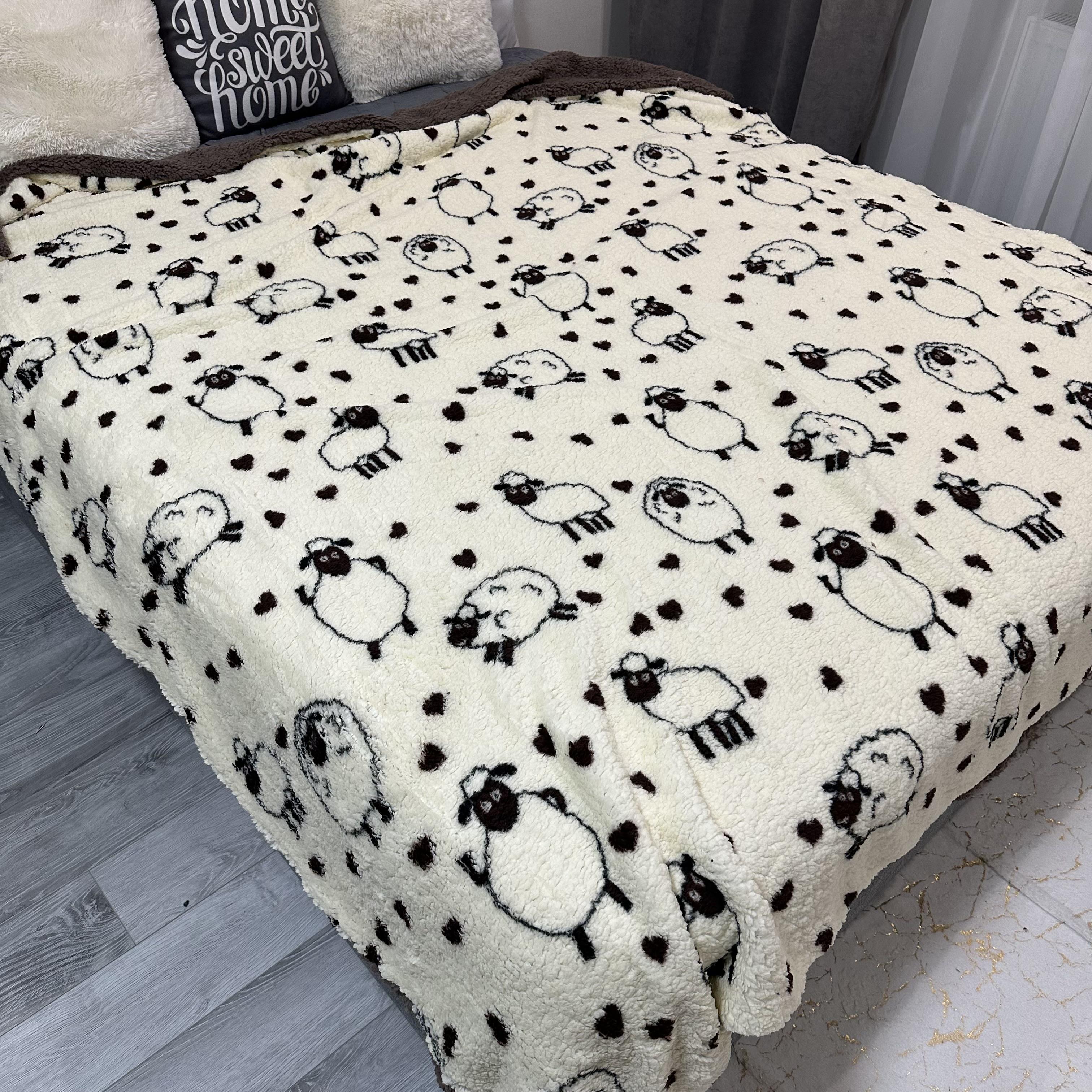 Плед-покрывало двустороннее с рисунком 150х210 см Бежевый (PL-1.5-2) - фото 7