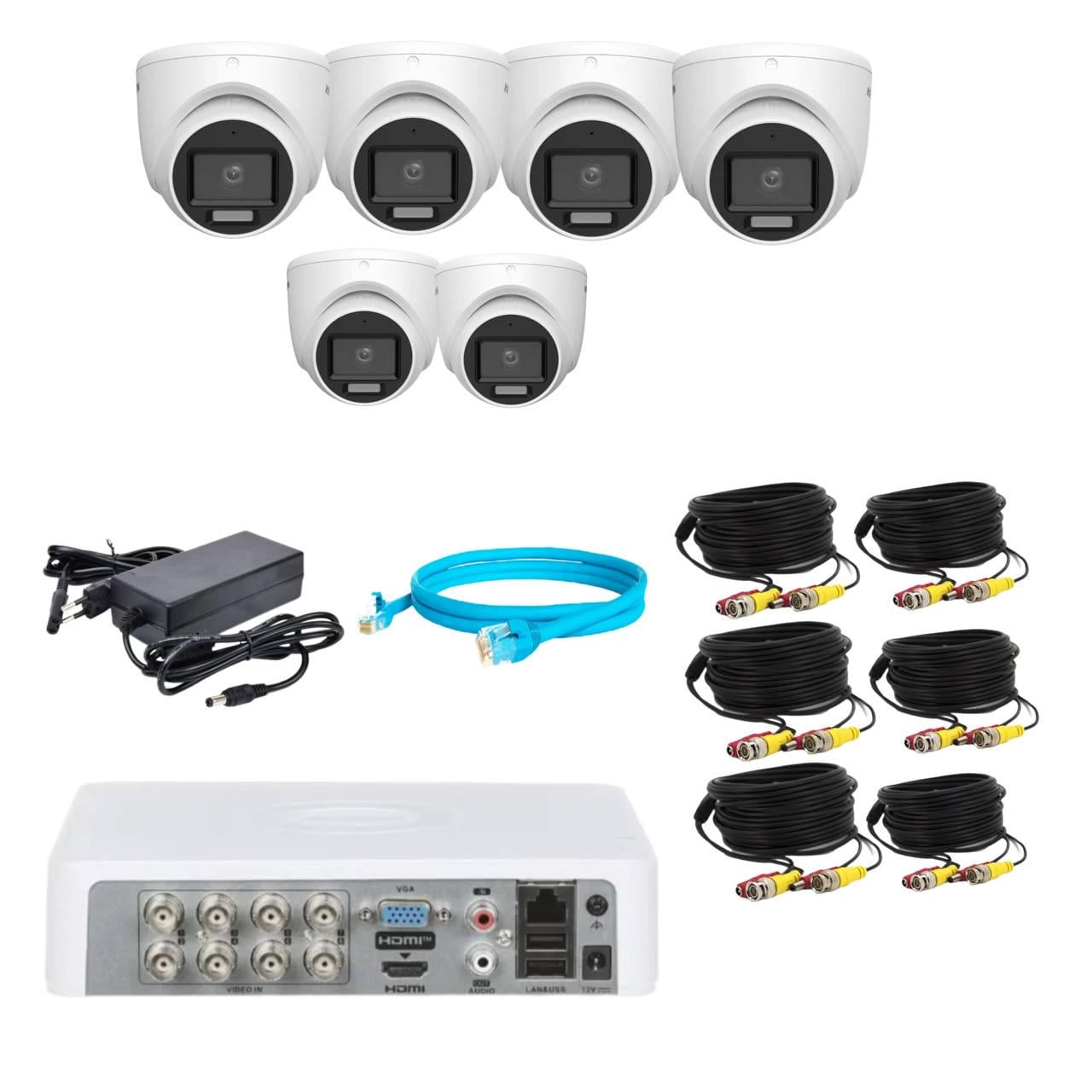 Комплект відеонагляду Hikvision 2Mp-THD-Hybrid-Acusense DS-2CE76D0T-LMFS на 6 камер (24185032) Комплект відеонагляду Hikvision 2Mp-THD-Hybrid-Acusense DS-2CE76D0T-LMFS на 6 камер (24185032)