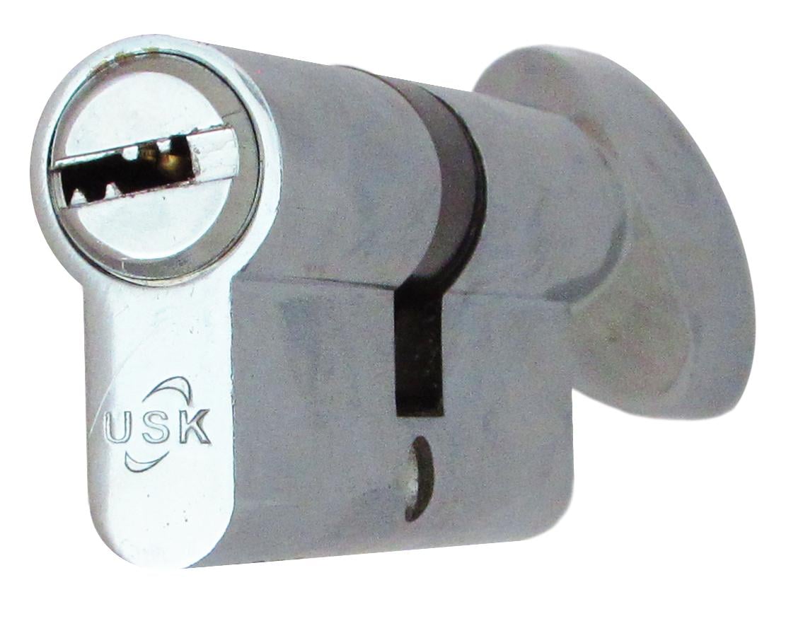Цилиндровый механизм USK ZC-70 30x40 мм ключ/поворотник Никель (24789193) - фото 2