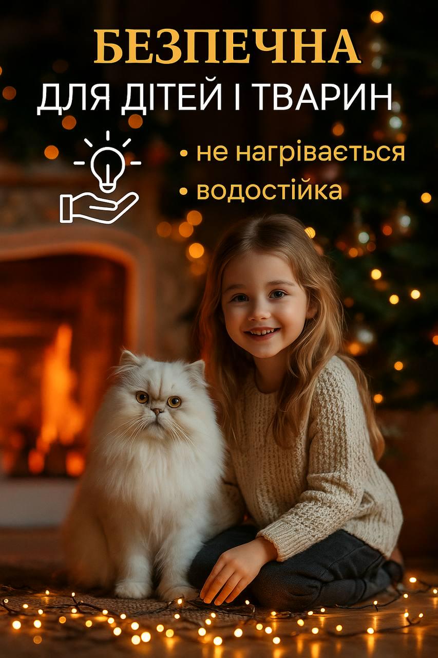 Гірлянда Роса мішура хвойна лапа від мережі з пультом керування 100 м 3000 ламп Зелений (27392503) - фото 5