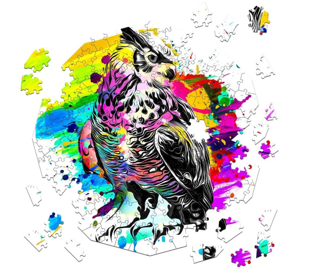 Пазл дерев'яний фігурний THEGRAVIX Графіті Тварини Сова 146 деталей