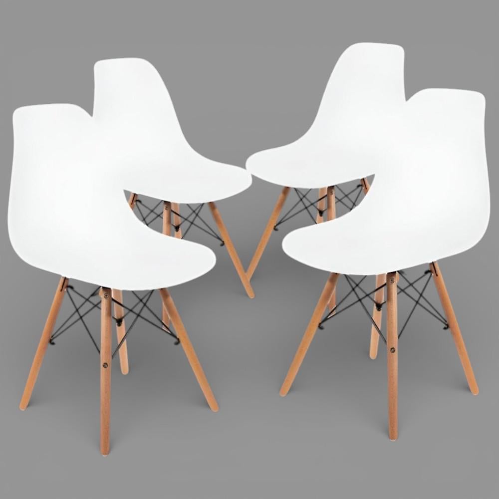 Стул кухонный на ножках Bonro B-173 Full KD 4 шт. Белый (3936)