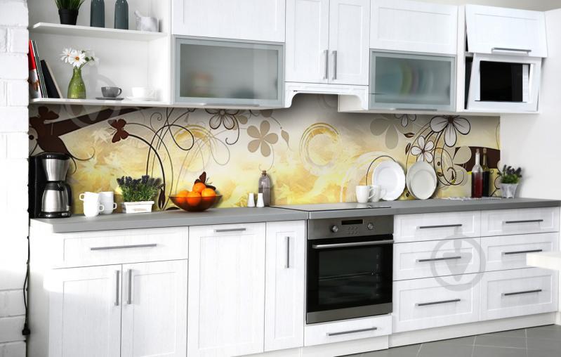 Скинали на кухню Zatarga «Светлые пятилистники» 650х2500 мм (Z184478/1)