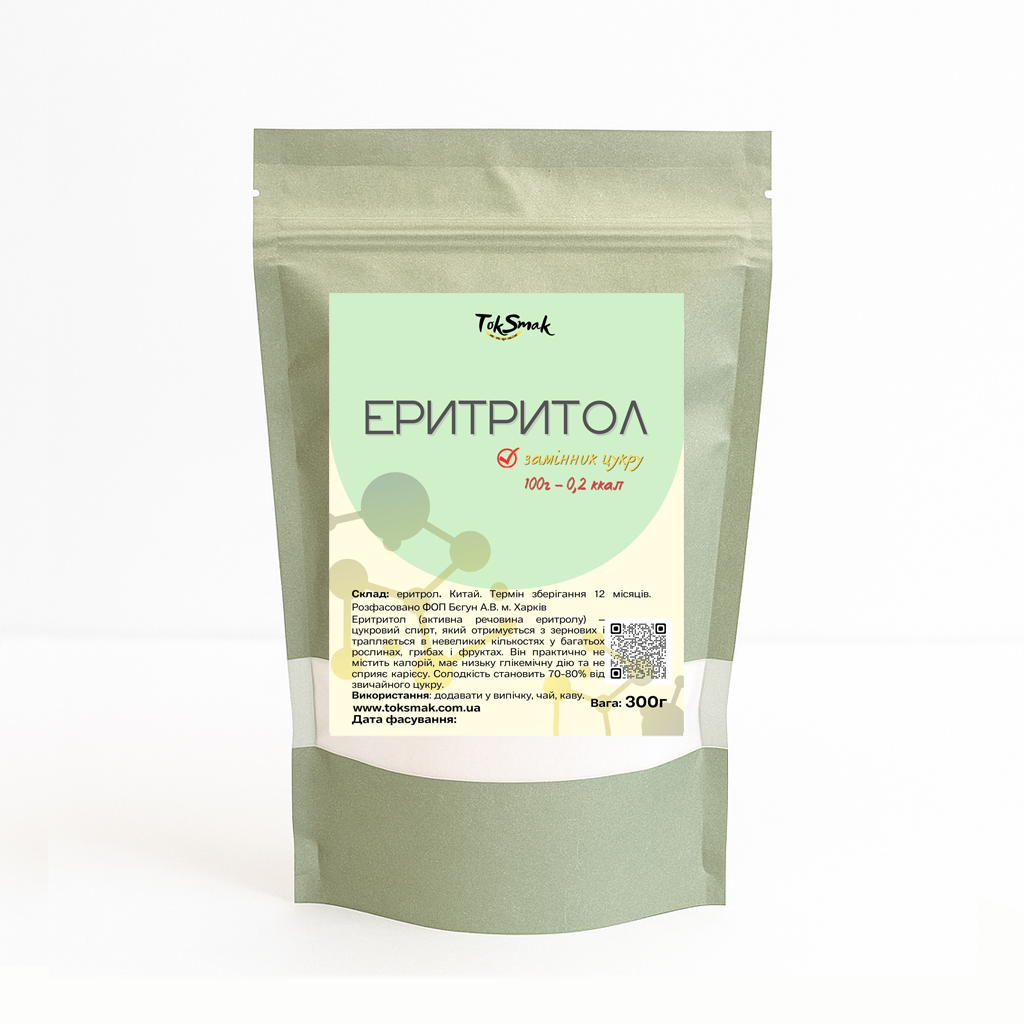 Еритритол TokSmak 300 г натуральний замінник цукру (2733182421) - фото 1 Еритритол TokSmak 300 г натуральний замінник цукру (2733182421) - фото 1