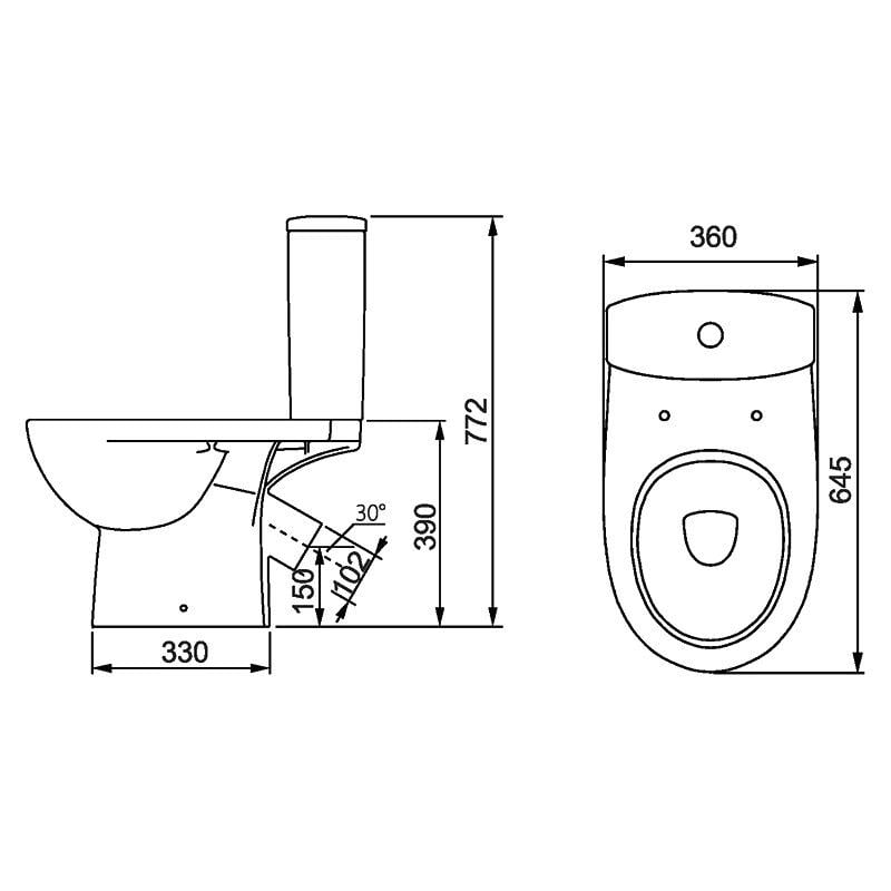 Унітаз-компакт підлоговий Kolo STATUS 2395050UA із сидінням з мікроліфтом (99121) - фото 2 Унітаз-компакт підлоговий Kolo STATUS 2395050UA із сидінням з мікроліфтом (99121) - фото 2