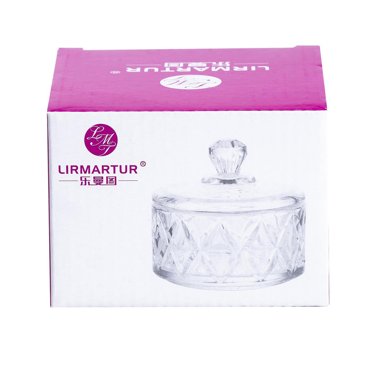 Цукерниця скляна з кришкою 300 мл Прозорий - фото 3