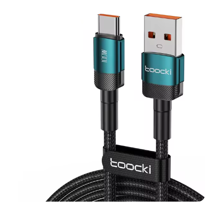 Кабель Toocki 100w/6A USB A-Type C 1 м Зелений (TQ-X12AC1GRN100)