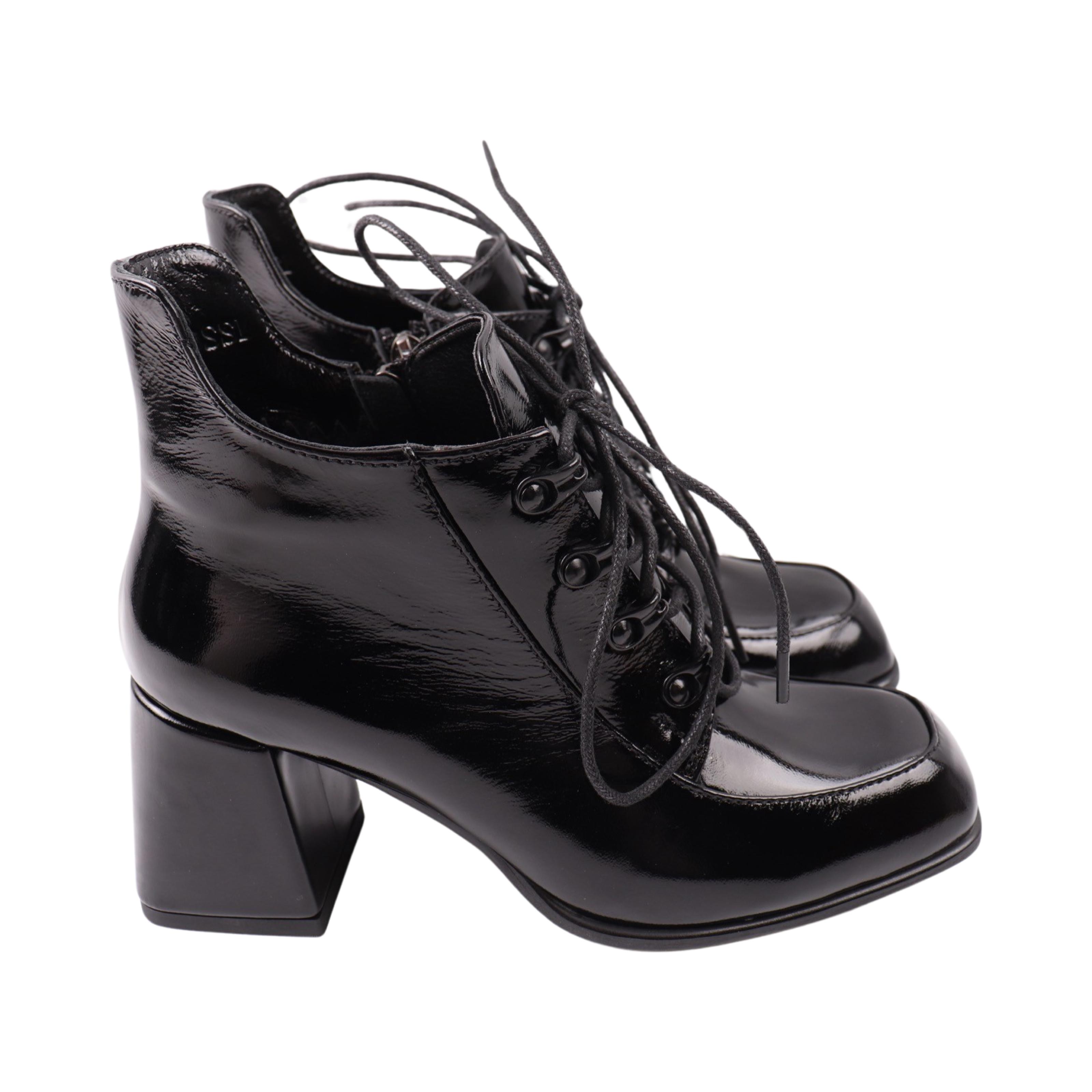 Ботильйони жіночі Marko Rossi натуральна лакована шкіра р. 37 Чорний (134-24DH) Ботильйони жіночі Marko Rossi натуральна лакована шкіра р. 37 Чорний (134-24DH)