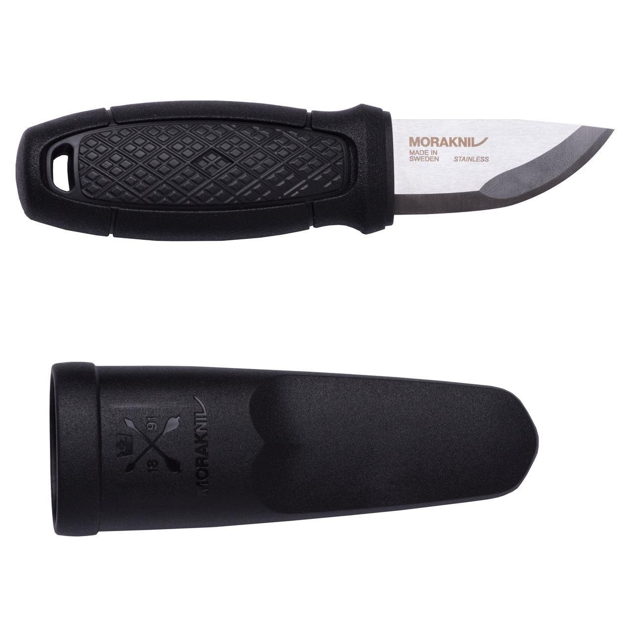 Нож туристический с чехлом Morakniv Eldris drop-point Sandvik 12C27 комбинированной заточки нержавеющая стальчерная 59 мм (2464806149)