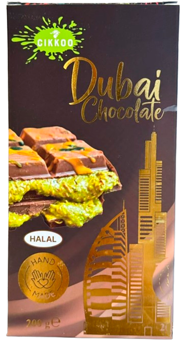 Шоколад дубайский Dubai Chocolate Cikkoo с фисташкой и катаифи 200 г (2564377522)