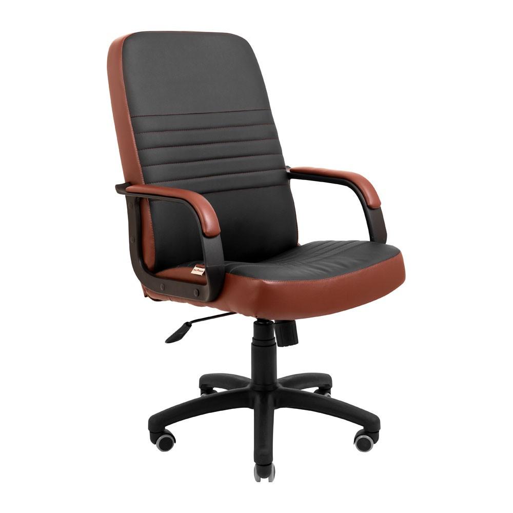 Офісне крісло керівника Prius Пластик Rich Zeus Delux M2 Anyfix Чорно-коричневий