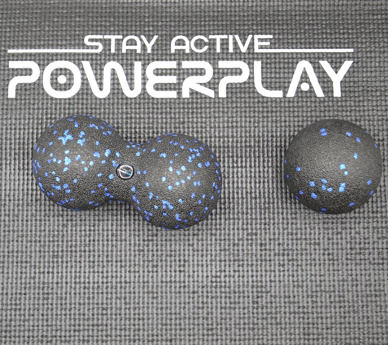 Набор для йоги PowerPlay PP_4008 EPP Foam Roller Set Черно-синий (PP_4008_Bl/Blue) - фото 7