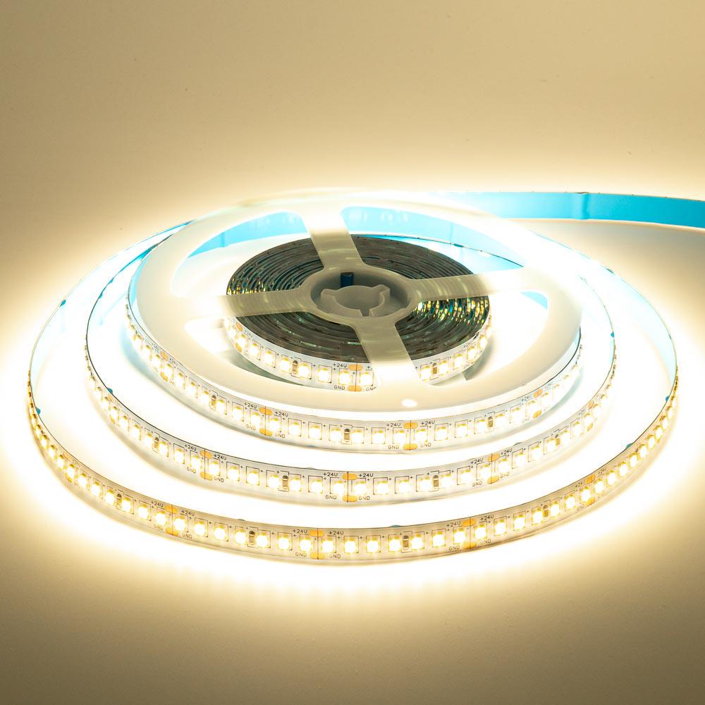 Світлодіодна лінійка AVT 13W/м 840WW2835-24V 24V SMD2835 168LED/м IP20 5 м Білий теплий (1019670)