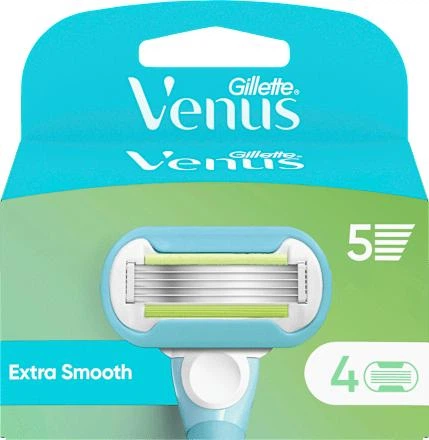 Картриджи сменные для бритья женские Gillette Venus 5 лезвий Extra Smooth кассеты 4 шт. (8056791) Картриджи сменные для бритья женские Gillette Venus 5 лезвий Extra Smooth кассеты 4 шт. (8056791)