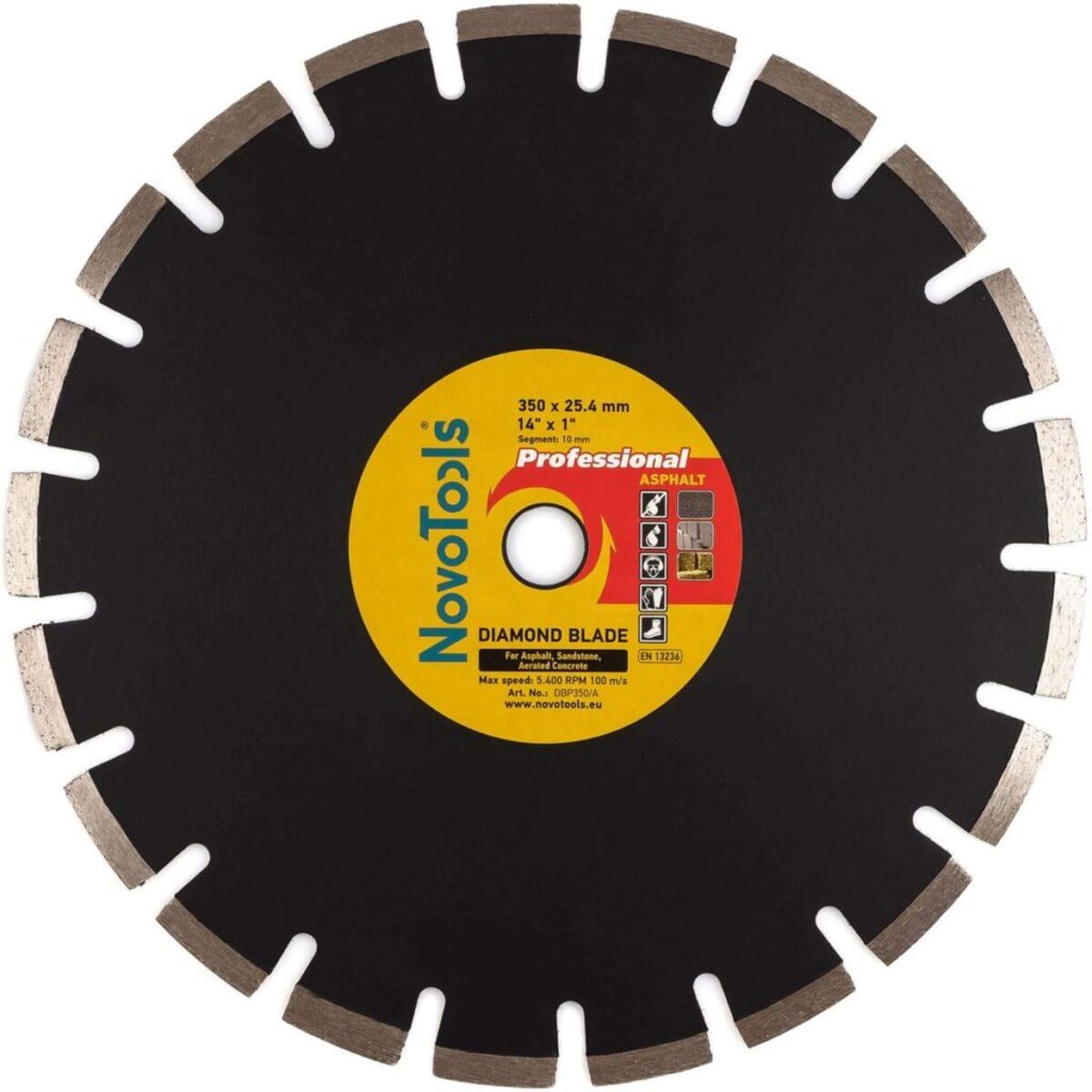 Диск алмазный сегментный NovoTools Professional Asphalt 350 мм 10х25,4 мм 10 шт. (434876)
