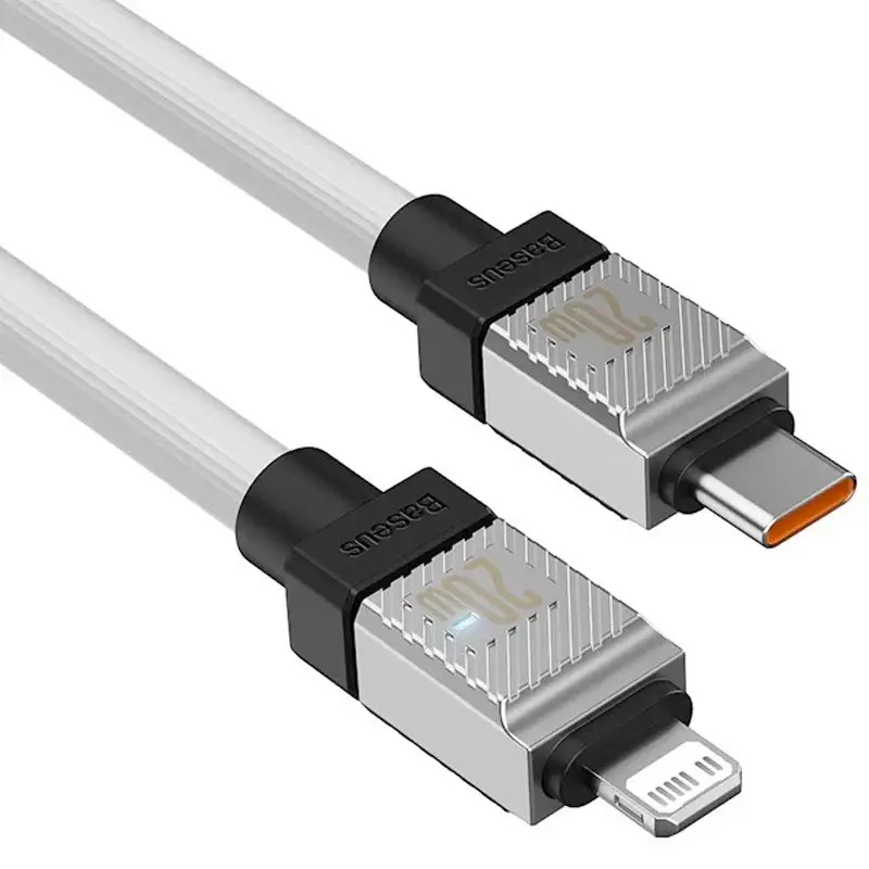 Кабель BASEUS CoolPlay Series Fast Charging Cable Type-C to Lightning CAKW000102 20W 2 м White - фото 3