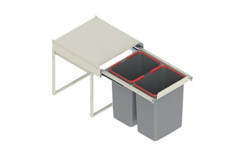 Відро для сміття Rejs JC607 450-500 2х20 л Сірий (WE14.1534.05.549)