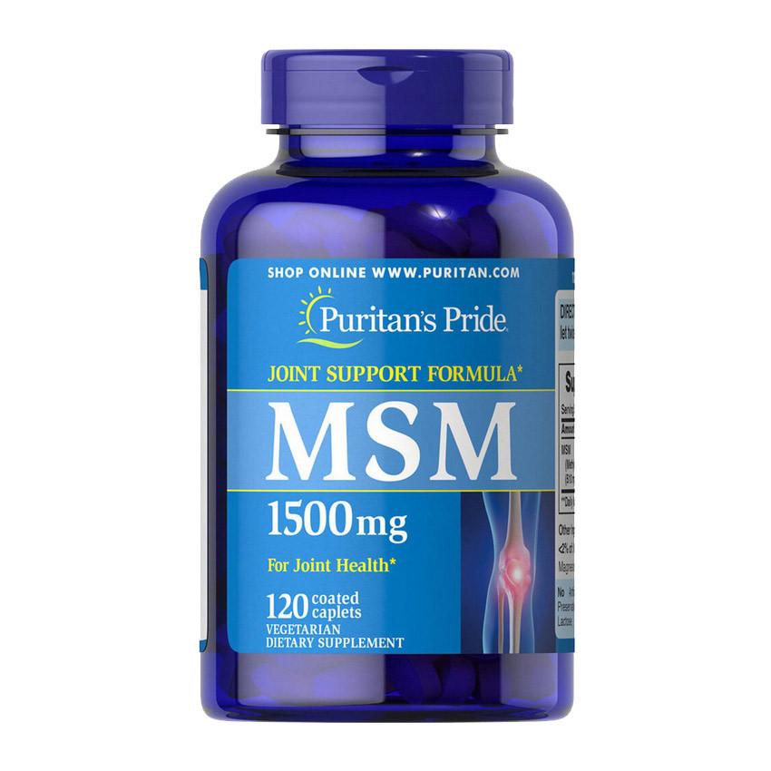 Метилсульфонилметан Puritan's Pride MSM 1500 мг 120 капс. (09374-01)