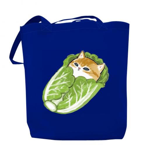 Шоппер Кот в капусте Синий (14362767-5-186892) Шоппер Кот в капусте Синий (14362767-5-186892)