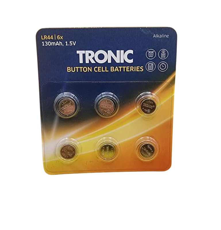 Батарейка таблетки Tronic LR44 130 mAh ALKALINE 2028 6 шт. (2632704816)