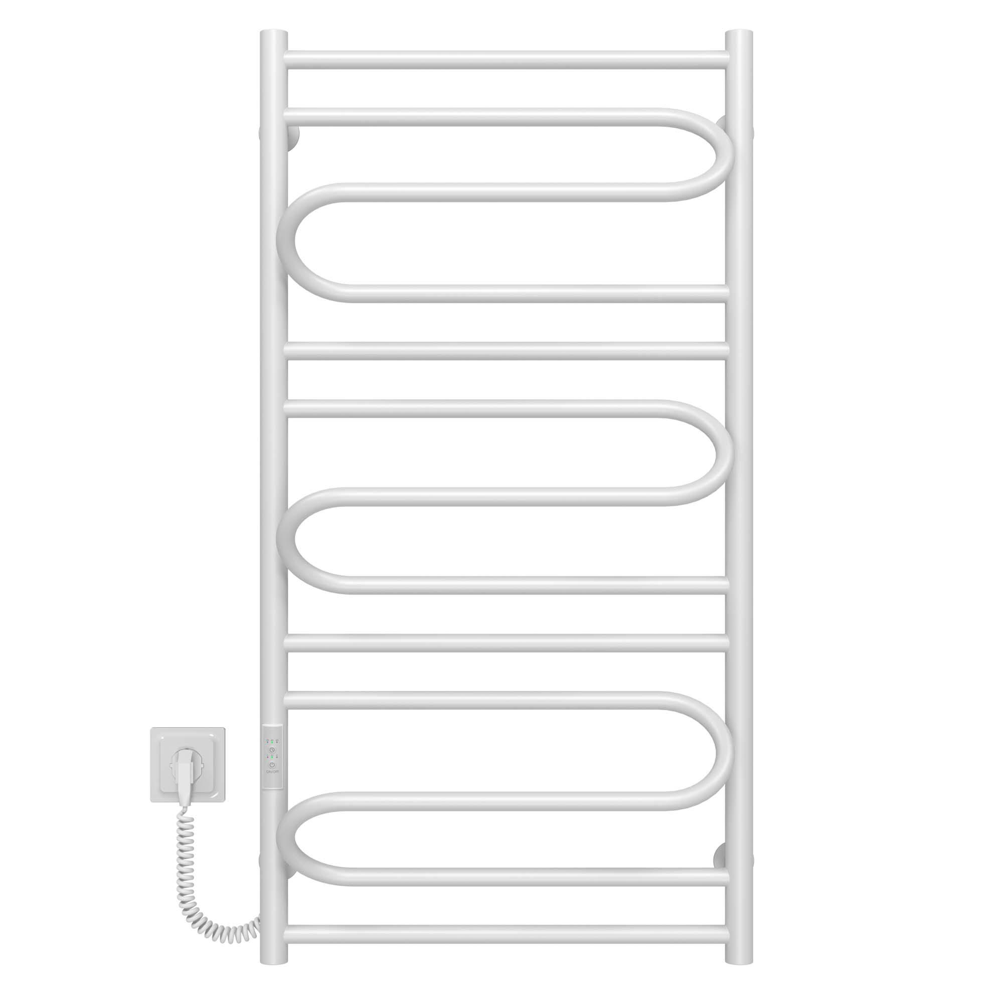 Полотенцесушитель электрический Deffi Вилла WD03 левое подключение нержавеющая сталь 500х1000 мм Белый (C.VP.100.50.EWL3)