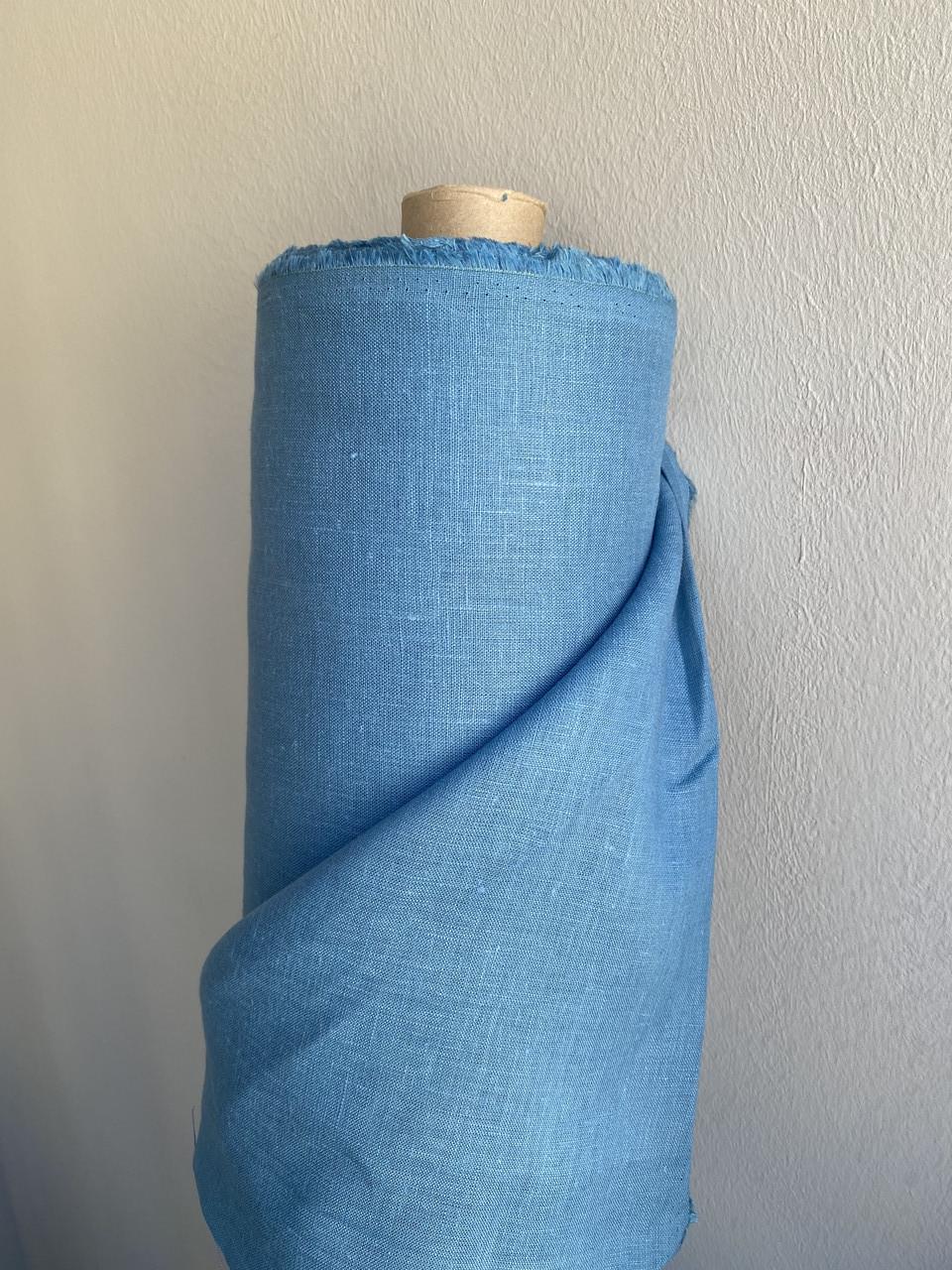 Ткань костюмная LINEN PLUS 100% лен 150 см 1586 Голубой - фото 6 Ткань костюмная LINEN PLUS 100% лен 150 см 1586 Голубой - фото 6