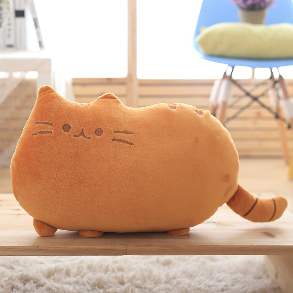 Мягкая игрушка подушка кот Пушин обнимашка плюшевая Коричневый (9125/40)
