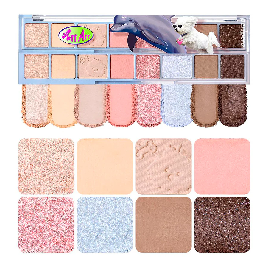 Палетка теней Peripera All Take Mood Palette 16 Bravo Pink Puppy (88099009885533) - фото 2