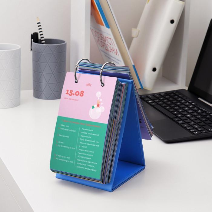 Календарь настольный Gifty Daily Seven опрокидной на кольцах/английские слова каждый день/без привязки к году (0398) - фото 3