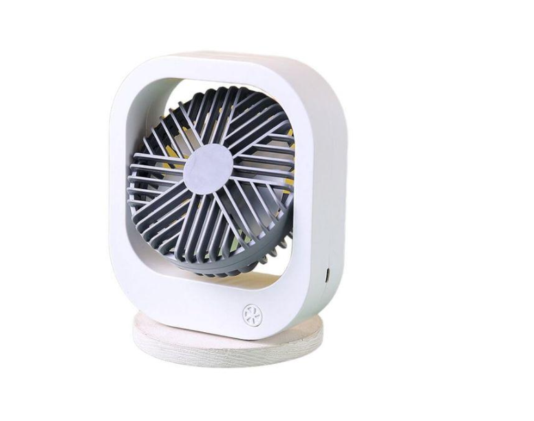 Вентилятор FAN настольный аккумуляторный с USB-зарядкой Белый с серым (SQ 2177A)
