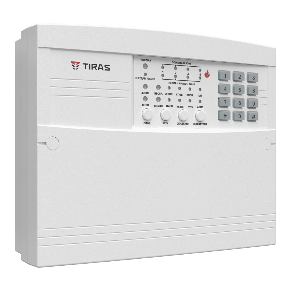 Прилад приймально-контрольний пожежний TIRAS ППКП Tiras-4 П (2991767588)