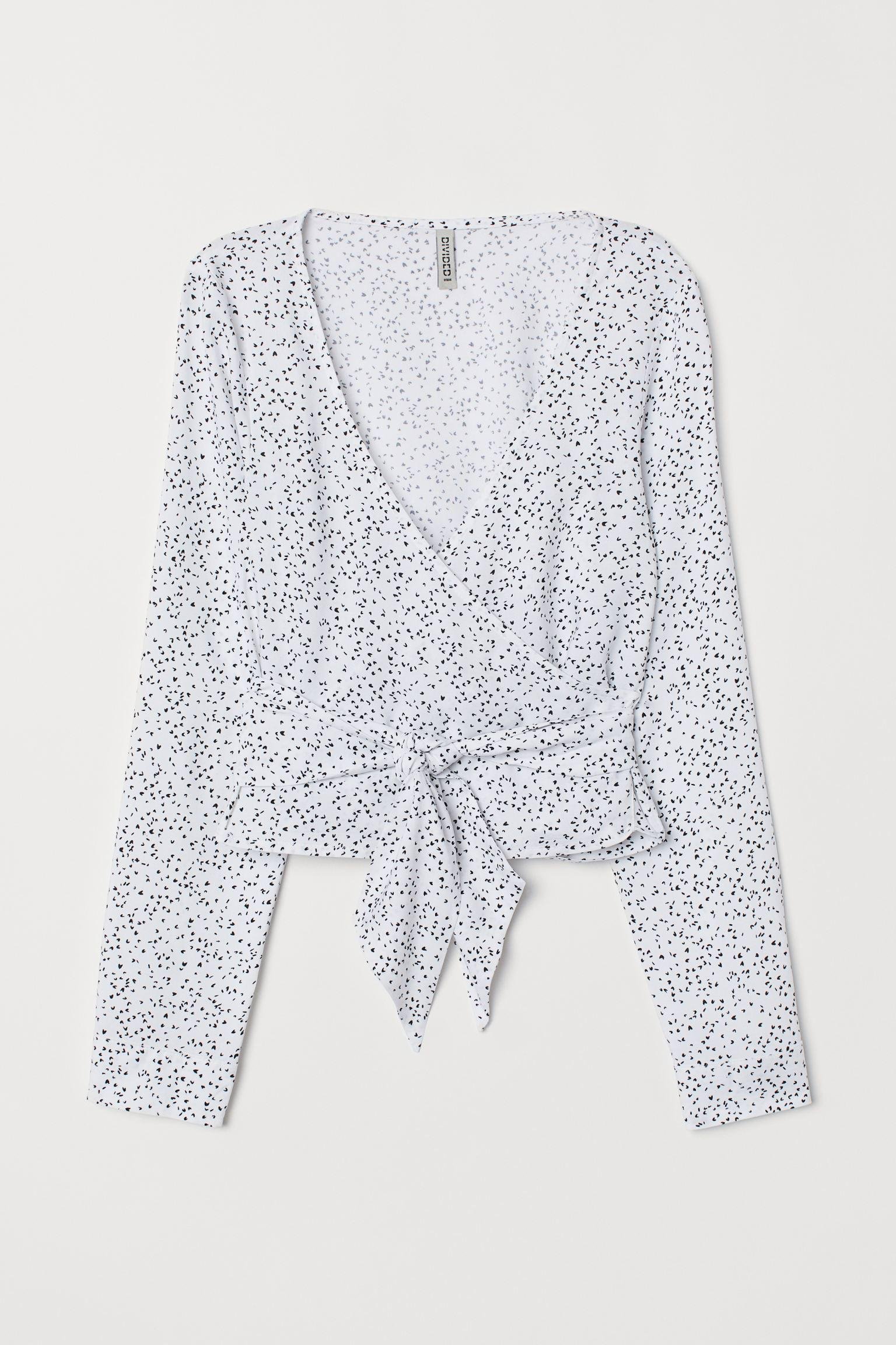 Блуза H&M Принт р. 36 Белый (17037009269)