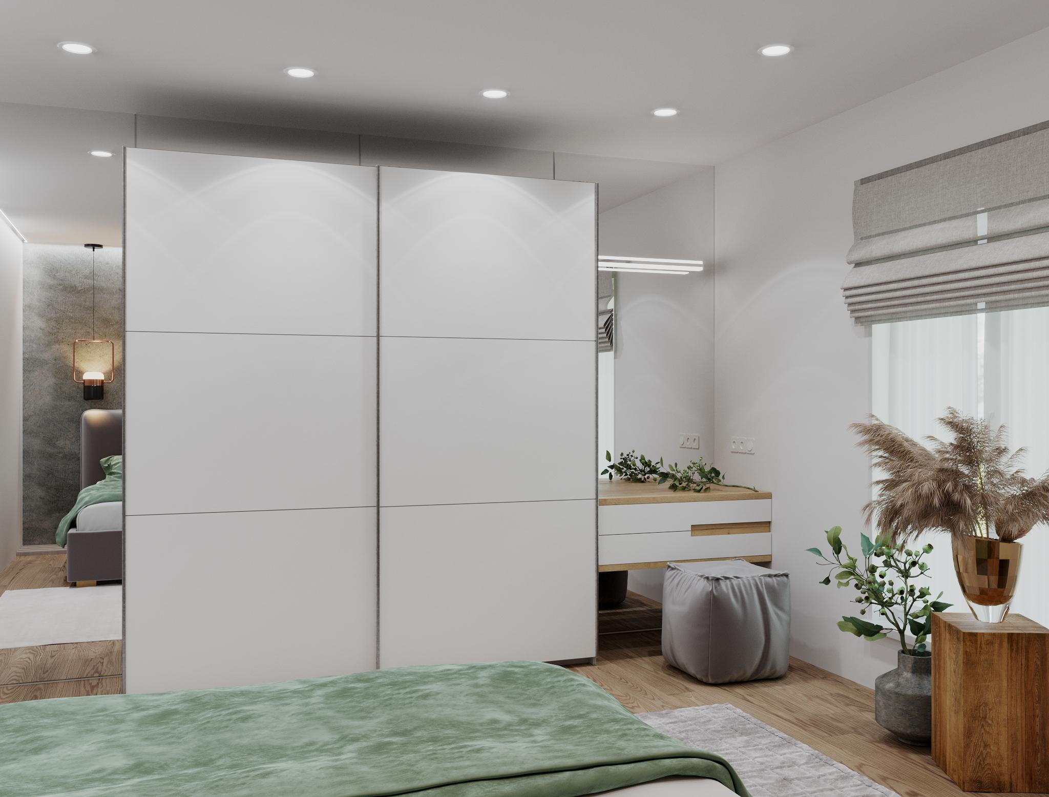 Шкаф-купе двухдверный Doros G-Caiser 220х60х240 см Графитовый/Белый (DRS-011001)