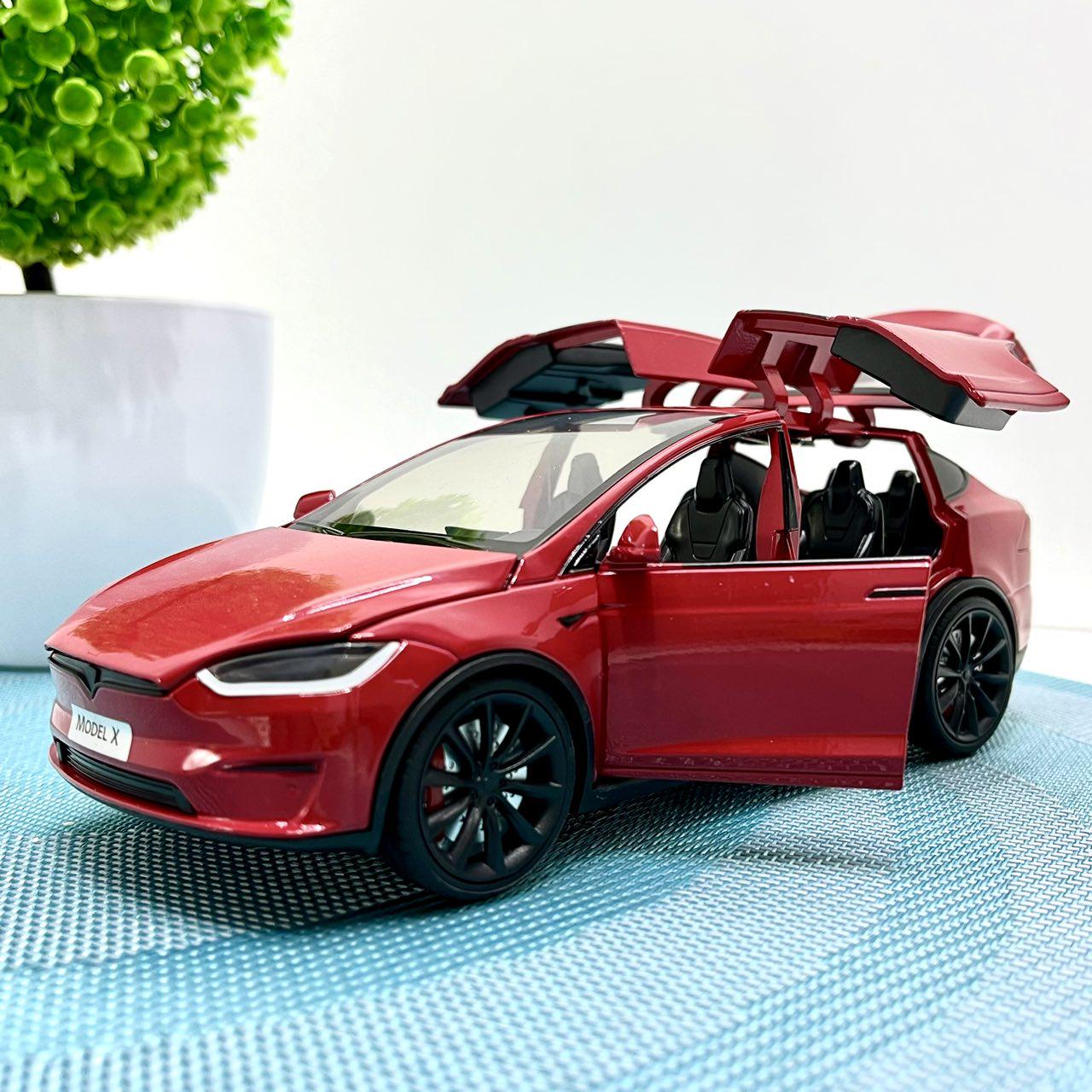 Машина АвтоСвіт Tesla Model X інерційна відчиняються двері/капот/багажник 17 см Червоний (AP-2004) - фото 5