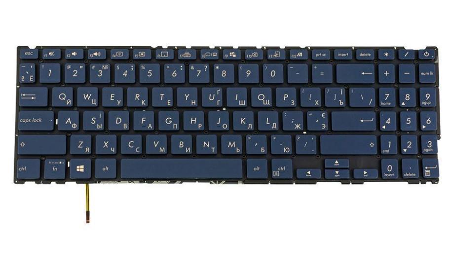 Клавиатура для ноутбука Asus UX534 series ukr без фрейма/подсветки клавиш Blue (171875)