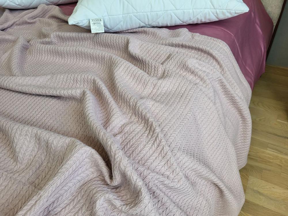 Покрывало Пике Косичка 160x220 см Чайная роза (11259) - фото 7