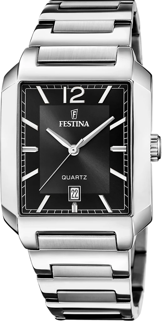 Наручные часы мужские Festina F20677/4 On The Square со стальным корпусом WR 50 м и черным циферблатом