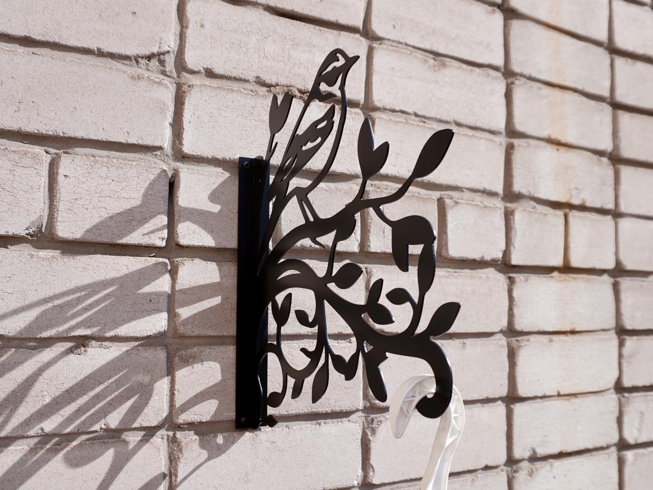 Кронштейн Воробей для кашпо с цветами метал Черный (М007) - фото 8 Кронштейн Воробей для кашпо с цветами метал Черный (М007) - фото 8