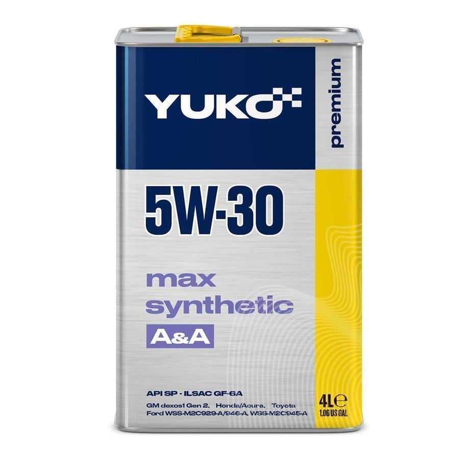 Моторна олива YUKO MAX SYNTHETIC A&A 5W-30 API SP 4 л (22065)