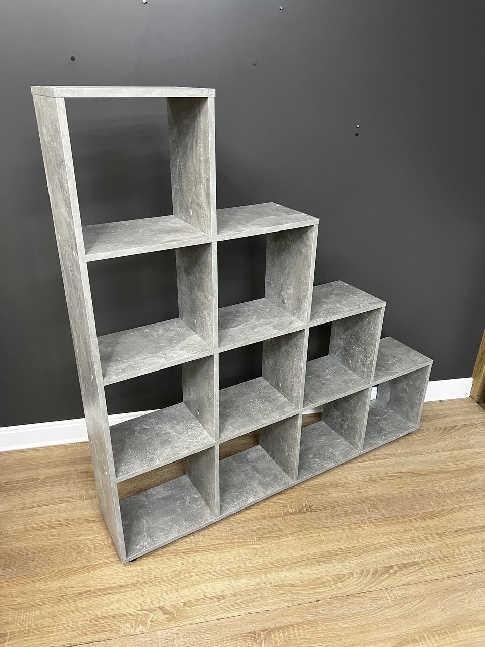 Стелаж А-5 на 10 комірок 1425х1400х252 мм Бетон - фото 1