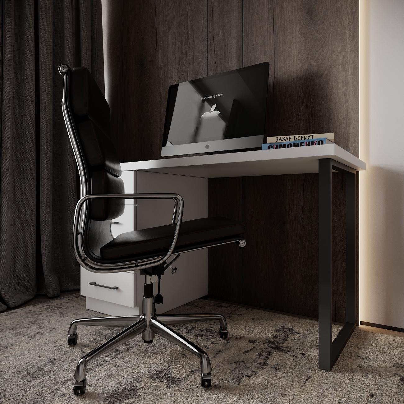 Комп'ютерний стіл Mebellini Торонто лофт 1200x600x770 мм Білий (арт.SKEP1000-190) - фото 8 Комп'ютерний стіл Mebellini Торонто лофт 1200x600x770 мм Білий (арт.SKEP1000-190) - фото 8