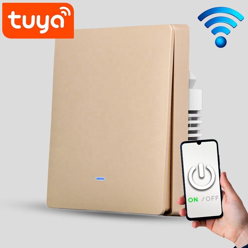 Выключатель Tuya Zigbee 1 клавиша Золотой - фото 10