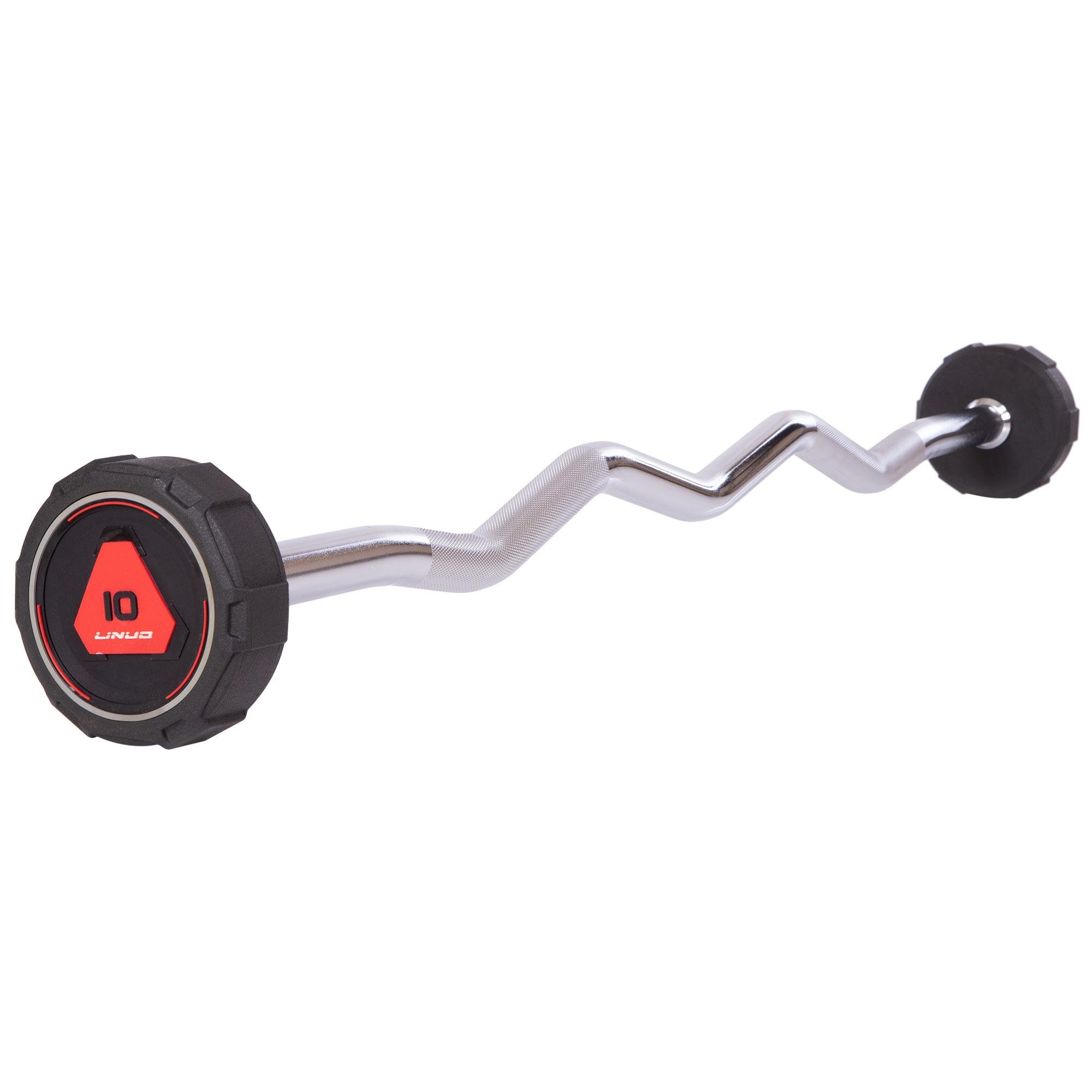 Штанга фиксированная полиуретановая Zelart LI NUO TA-3622-10 109 см 10 кг (DR002567)