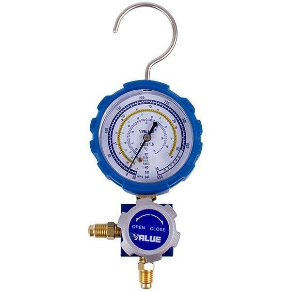Манометрический коллектор 1-вентильный Value VMG-1-UL Type 2 для хладагентов R410A/R407/R22/R134 (29408010)